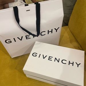 Givenchy shoe box and shopping bag